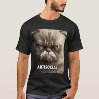 Antisociale bruinkat 1 t-shirt