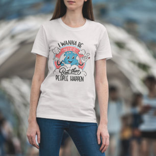 Antisociale Earth Retro Cartoon T-shirt