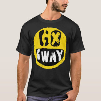 Antisociale Go Away Emoji Design Grappig Un Happy  T-shirt