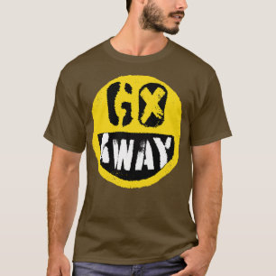 Antisociale Go Away Emoji Design Grappig Un Happy T-shirt
