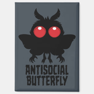 Antisociale Vlinder Mothman Cryptid Magneet
