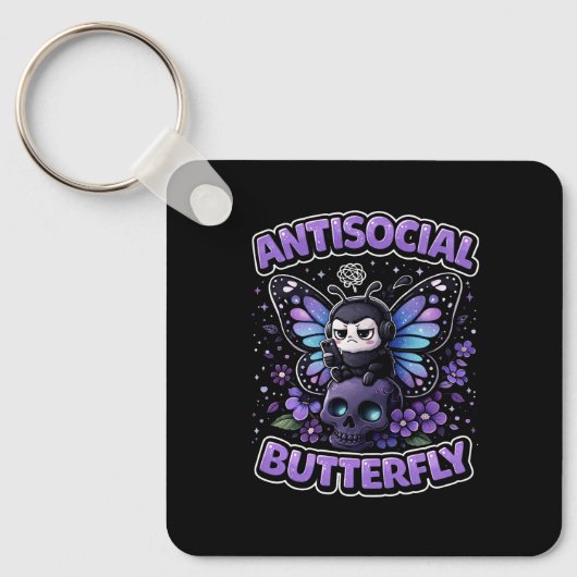 Antisociale Vlinder Sleutelhanger (Voorkant)