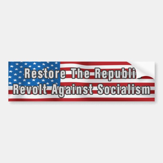 Antisocialisme bumpersticker (Voorkant)