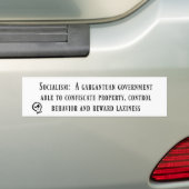antisocialistische Bumpersticker (Op auto)