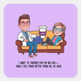 ANTISTRESS psychiatrist THERAPIST MENTAL HEALTH Vierkante Sticker
