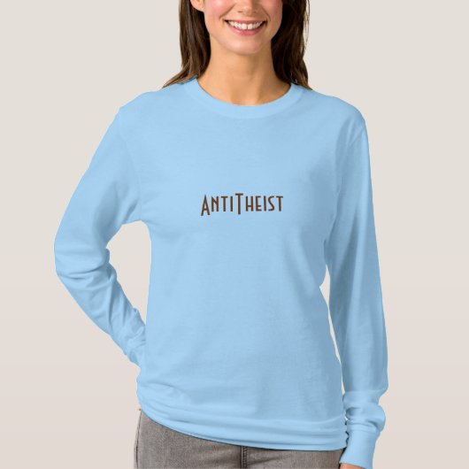 AntiTheist™ dames met lang sleeve T-shirt (Voorkant)