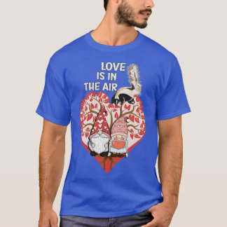 AntiValentijnsliefde is in de lucht Skunk Gnomen T-shirt