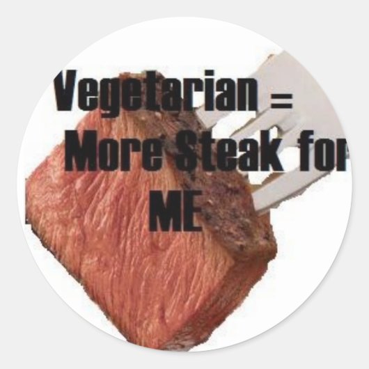 Antivegetariër Ronde Sticker (Voorkant)