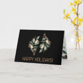 Antler avec carte postale à branche verte (Fleur jaune)