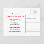 Antler Berry Wreate kerstparty redt de datum Aankondigingskaart (Achterkant)
