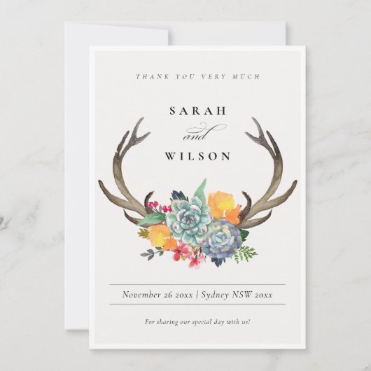 ANTLER BOHEMIAN ALLURE MERCI FLORAL SUCCULENT (Devant)