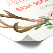Antler boho rustic baby shower welkomstbord poster (Hoek)