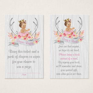 Antler Diaper Raffle Billet et apporter une carte 