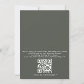 Antler Forest Mountain Tree Rustic QR Code Wedding Kaart (Achterkant)