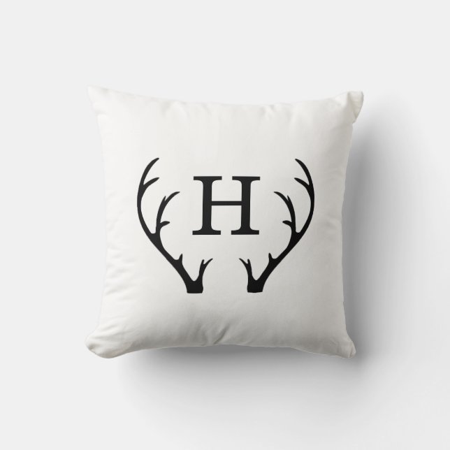 Antler monogram kussen (Voorkant)
