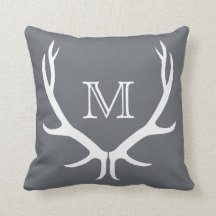 Antler Monogram Pillow