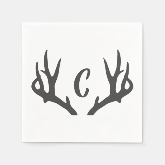Antler monogram servet (Voorkant)