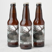 Antlered Cariou Foto gepersonaliseerd Bier Etiket (Flessen)