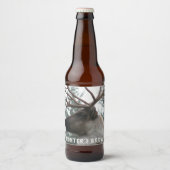 Antlered Cariou Foto gepersonaliseerd Bier Etiket (Voorkant)