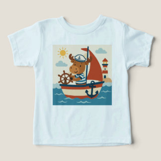 Antlers & Anchors – Tee Nautical Moose pour Enfant