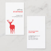 ANTLERS en Carte de visite rouge (Devant / Derrière)