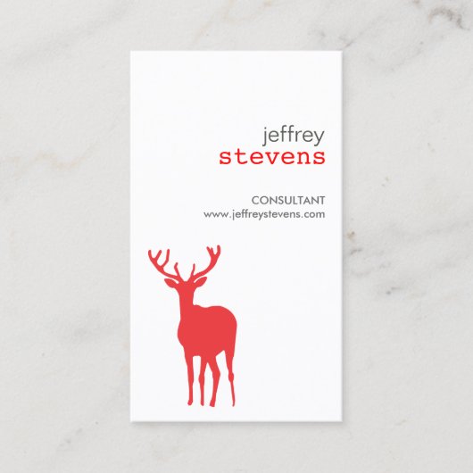 ANTLERS en Carte de visite rouge (Devant)