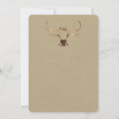 Antlers en or et invitations de mariage en papier  (Dos)