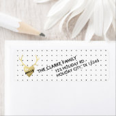 Antlers en or | Étiquette d'adresse de retour vaca (En situation)