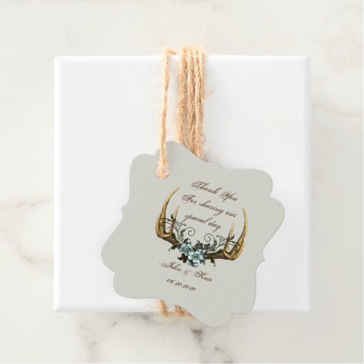 Antlers en Rozen Dank u Label (In situ)