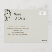 Antlers en Rozen Sla de datum op Briefkaart (Achterkant)
