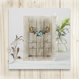 Antlers en Rozen Uitnodiging tot huwelijk