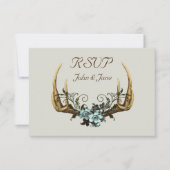 Antlers et carte RSVP Rose (Devant)