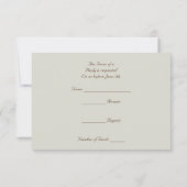 Antlers et carte RSVP Rose (Dos)