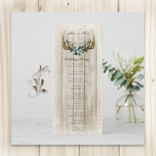 Antlers et programme de mariage Rose