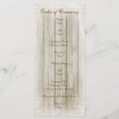 Antlers et Rose Pink Wedding Programme (Dos)