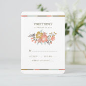 ANTLERS FLORAUX | CARTE DE RÉPONSE DU mariage (Debout devant)