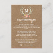 ANTLERS FLORAUX | CARTE D'HÉBERGEMENT MARIAGE RUST (Devant)