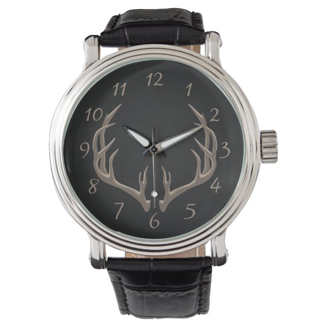 Antlers Illustratie Horloge (Voorkant)
