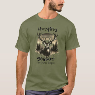Antlers Nature Green HUNTING Personnaliser T-Shirt