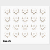 Antlers Retouradreslabel Ronde Sticker (Vel)