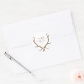 Antlers Retouradreslabel Ronde Sticker (Envelop)