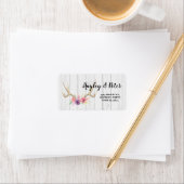 Antlers rustieke Adresetiketten Stickers bruiloft (Insitu)