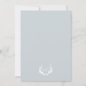 Antlers rustiques avec couronne fleurie | Menu Mar (Dos)