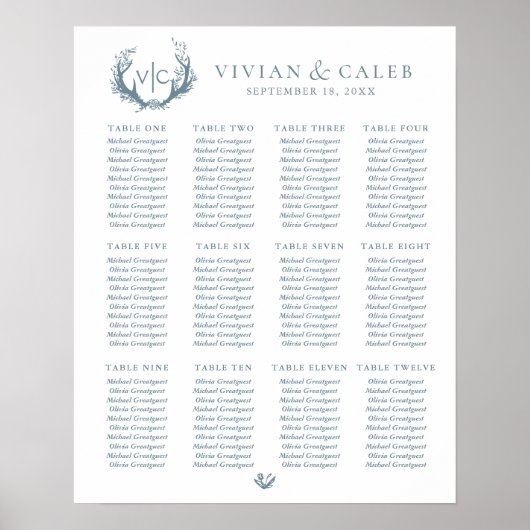 Antlers rustiques avec couronne fleurie | Tableau (Devant)