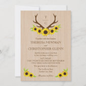 Antlers rustiques et Faire-part de mariage des tou (Devant)