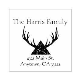 Antlers Silhouette Persoonlijk Rubberstempel