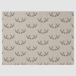 Antlers, zwart en taupe tissuepapier