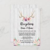 Antles Cartes Rustiques De Réception De Mariage Fl (Devant / Derrière)