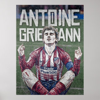 Antoine Griezmann Zen-meditatie Illustratie Poster