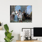 Antoine Watteau de Franse Comedians Poster (Thuiskantoor)